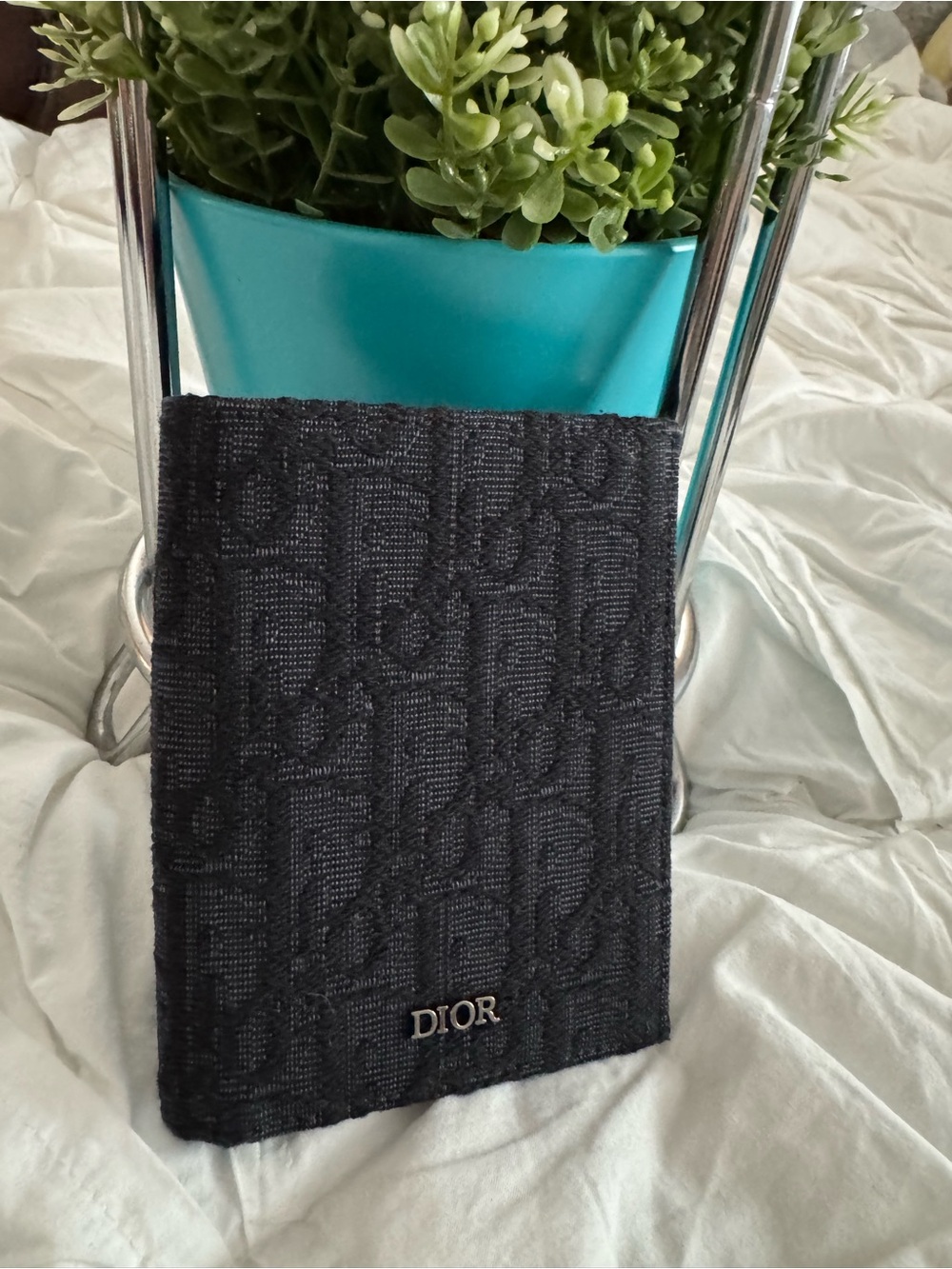 Dior Black Jacquard Logo Card Holder